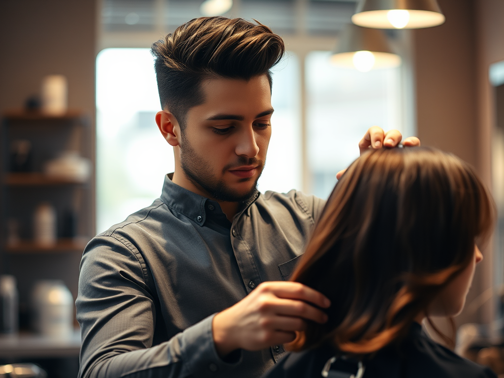 create a featured image for a blog post about haircut