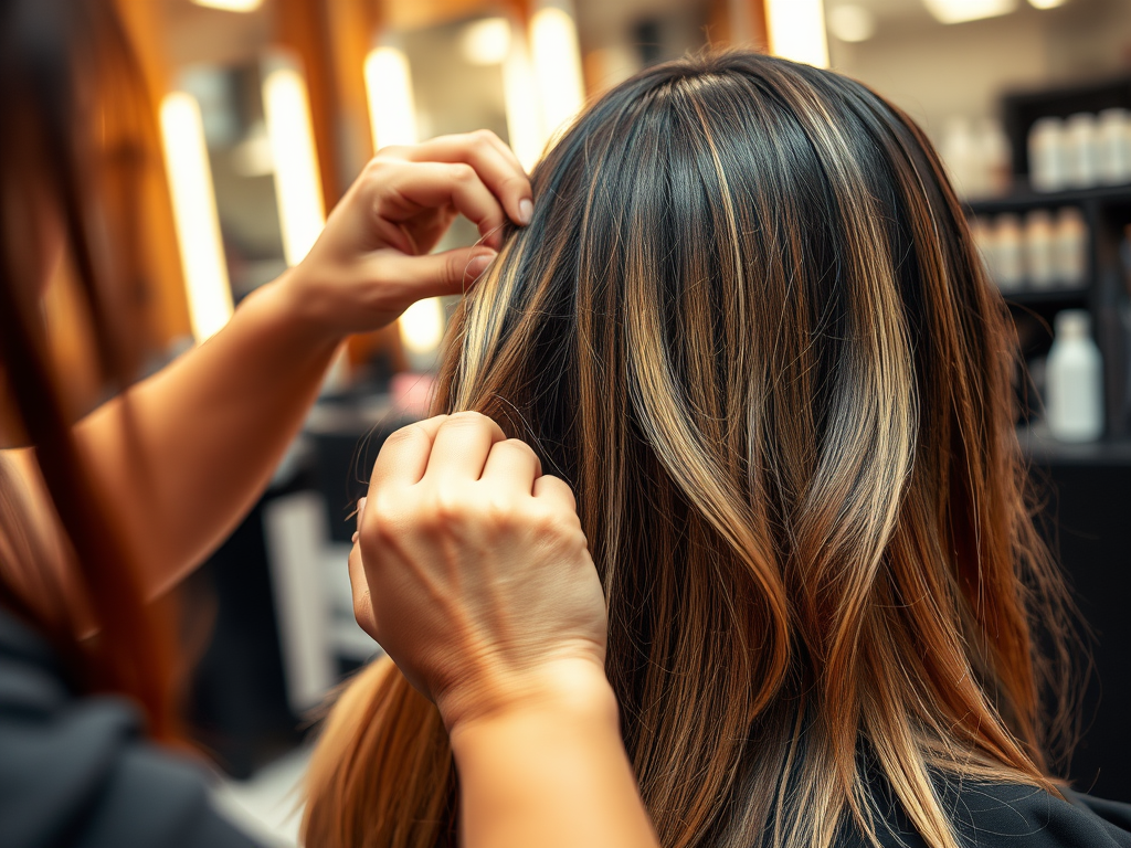 create a high resolution highly detailed image featuring a hair salon