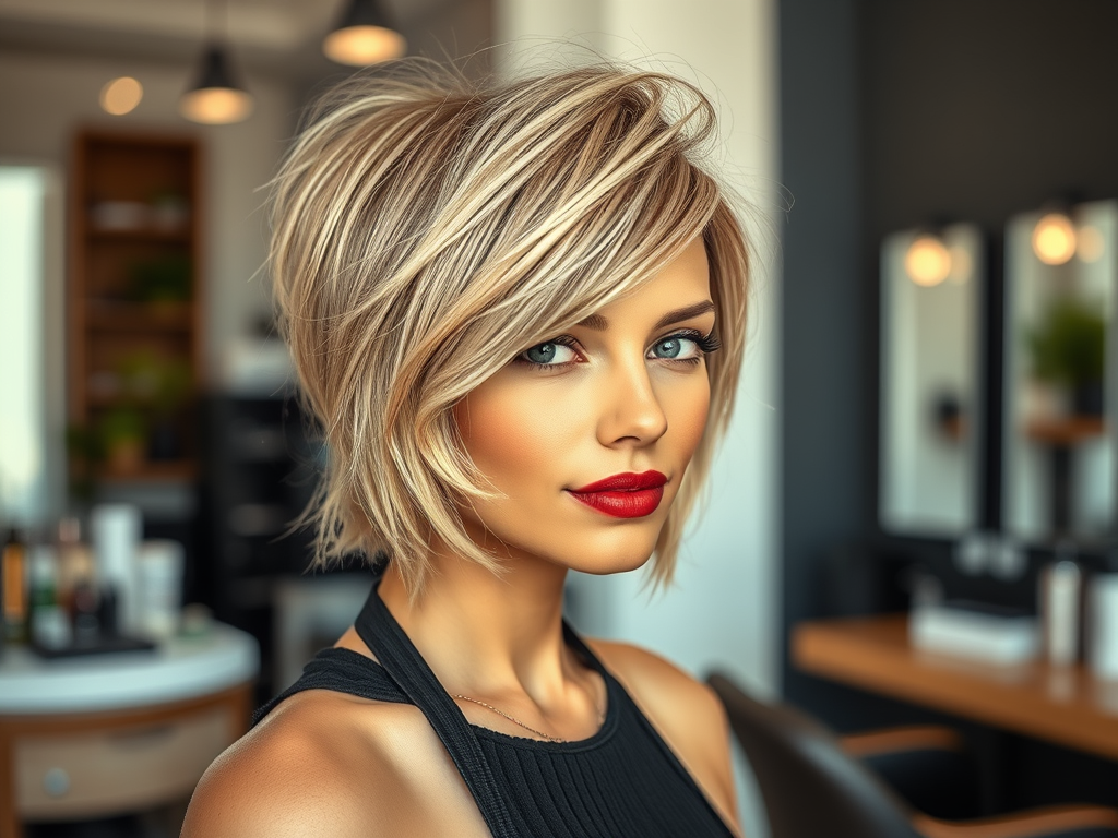 create a high resolution highly detailed image featuring a stylish woman