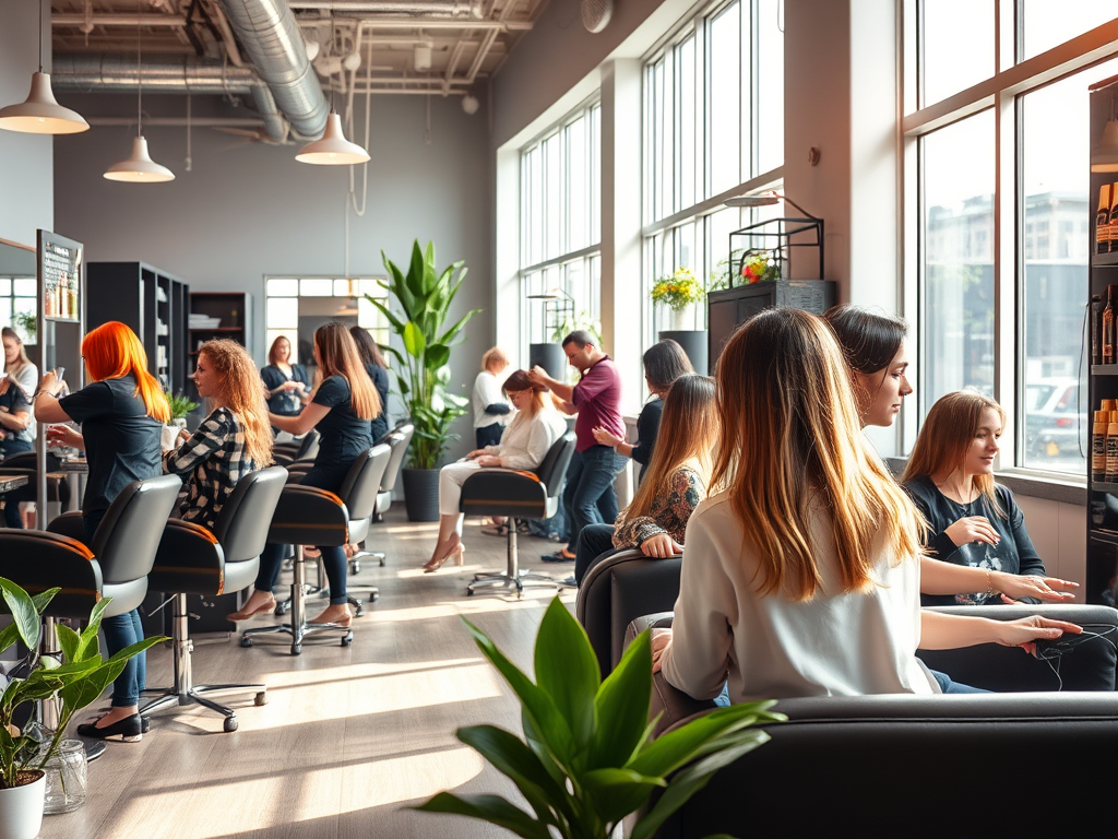 Walk In, Style Out: Your Go-To Hair Salon in Overland Park, KS 1 create a high resolution highly detailed image of a modern hair 1