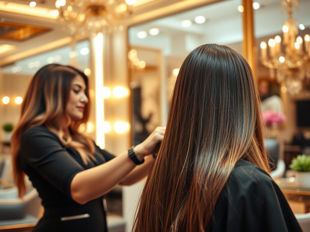 The Best Hair Smoothing Treatments for Frizz Control 1 create a highly detailed and sharp focused image that highlights the 1