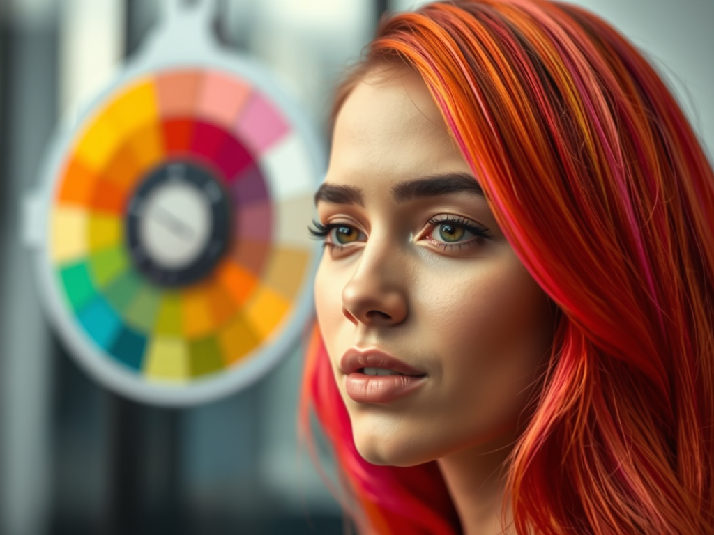 Choosing the Perfect Hair Color for Your Skin Tone 1 create a highly detailed high resolution image featuring a stylish color