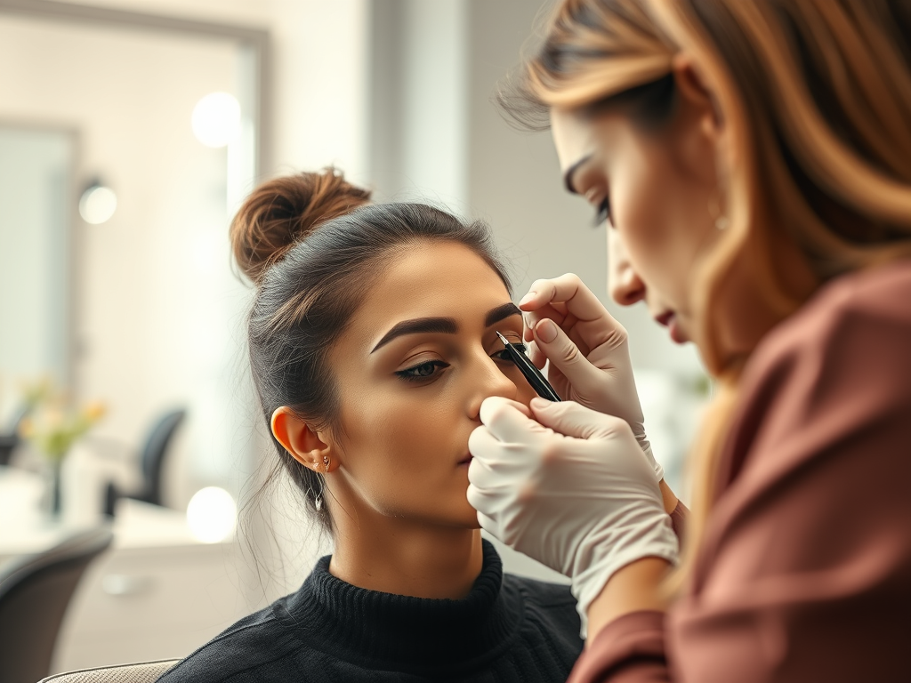 The Top 5 Salon Services You Must Try 1 eyebrow arch pictuers with stylist 1