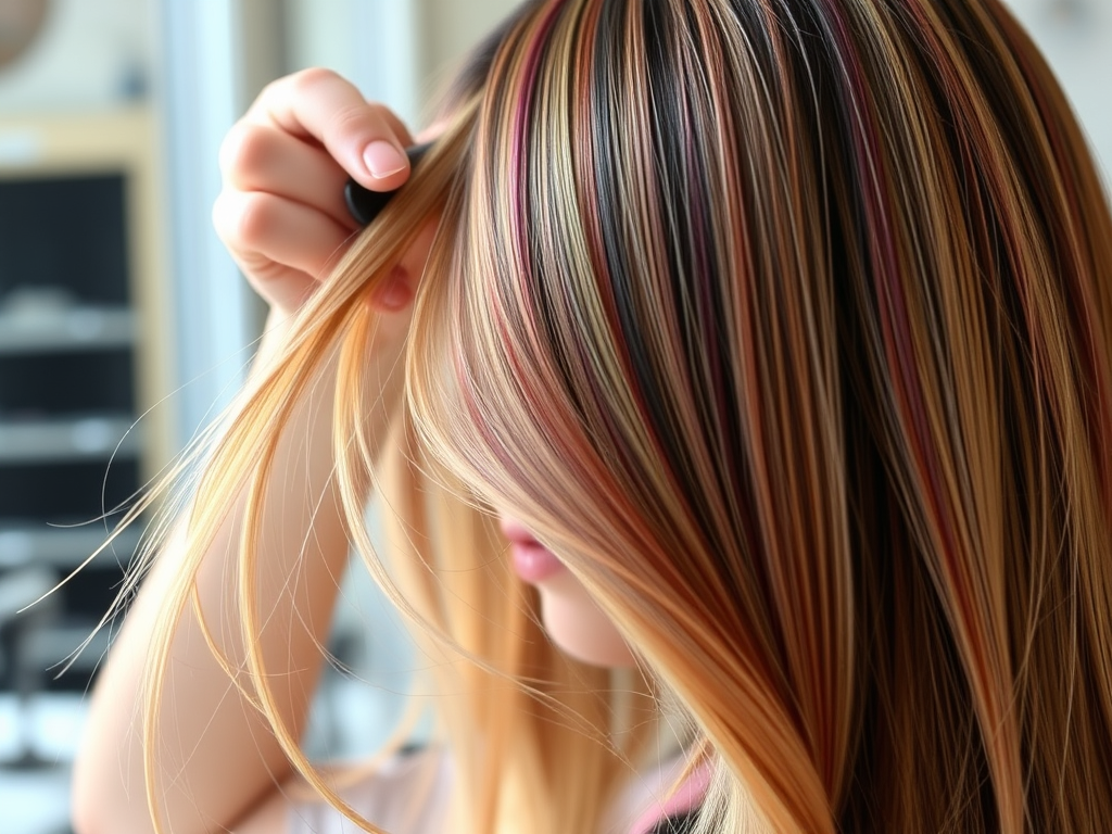 The Art of the Weave: Why Highlight Weave is Your Secret to Stunning, Natural-Looking Color 1 create a high resolution highly detailed image that showcases the art 1
