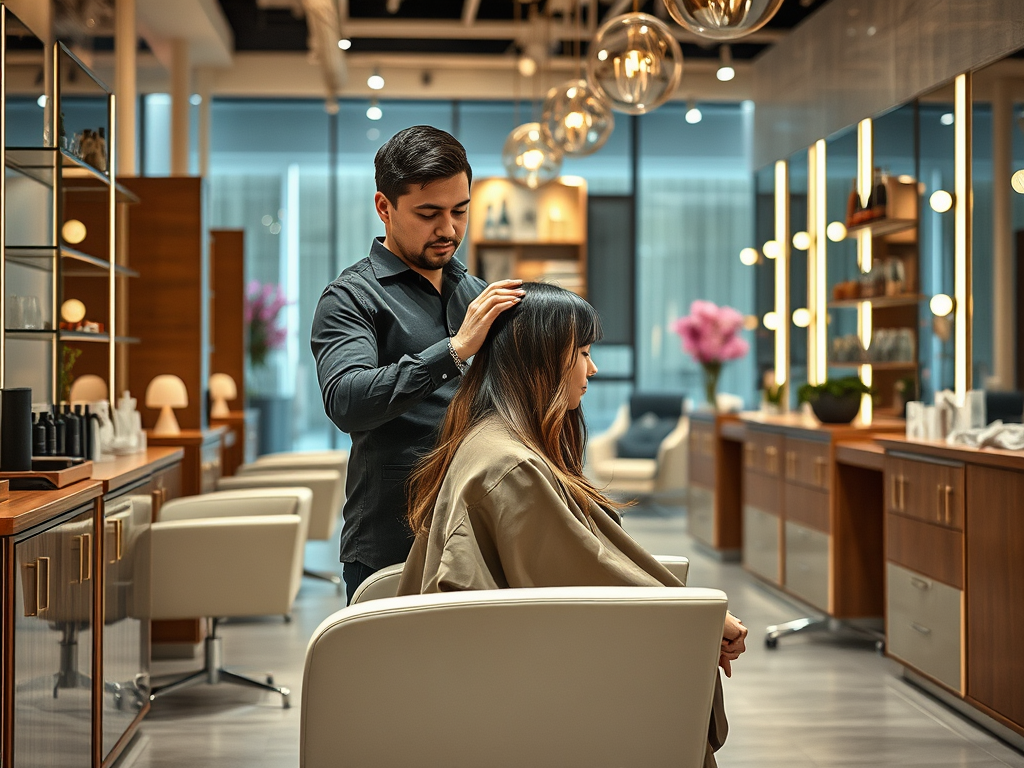 create a highly detailed high resolution image featuring a serene salon 1