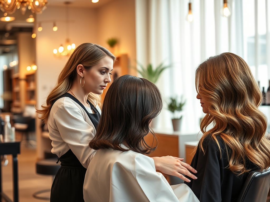The Signature Experience at Just For Hair Salon: Where Luxury Meets Personalization 1 create a highly detailed and sharp focused image that captures the