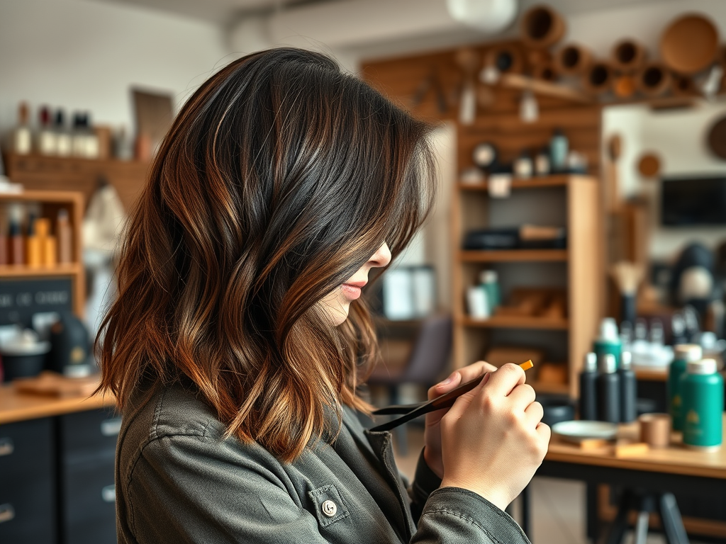 create a high resolution highly detailed image of a modern hair 1