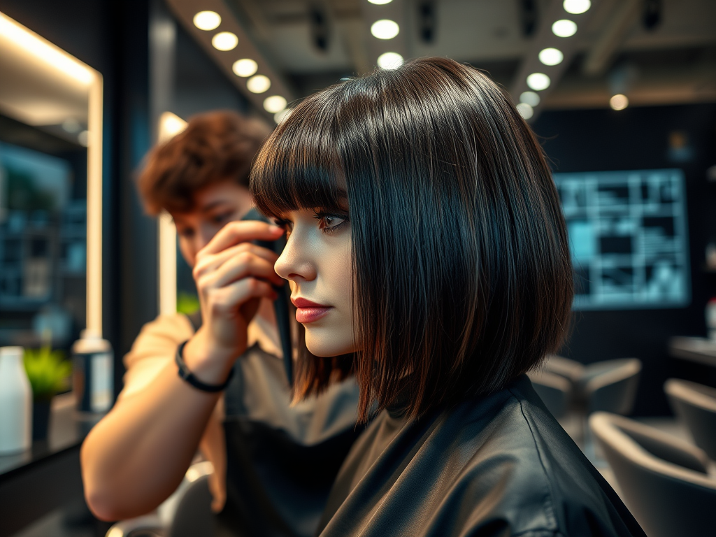 Masterful Mane: The 2026 Secret to High-Performance Hair at Just For Hair 1 create a high resolution highly detailed image showcasing a modern salon