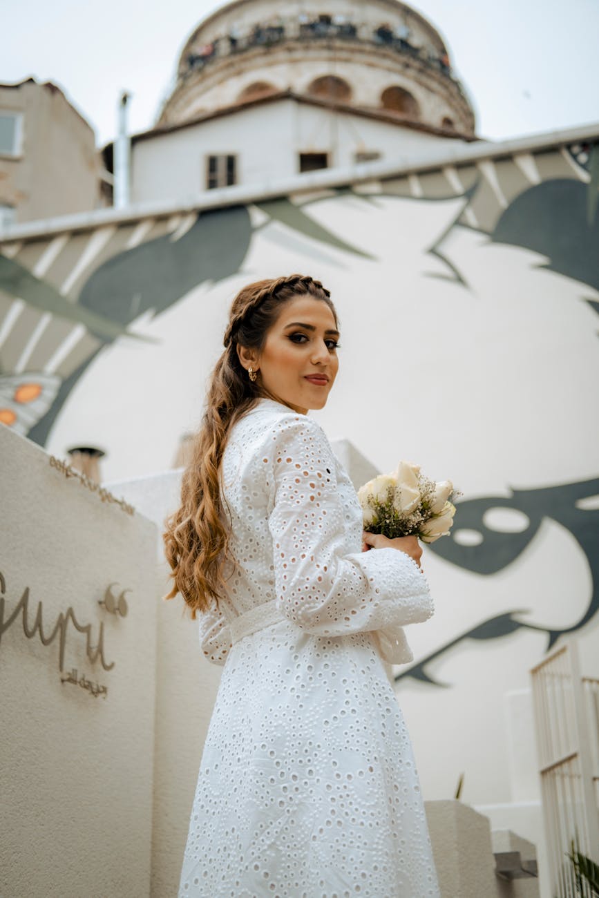 woman in wedding dress