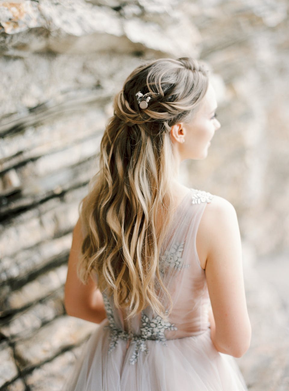 bridegroom with a beautiful hairstyle