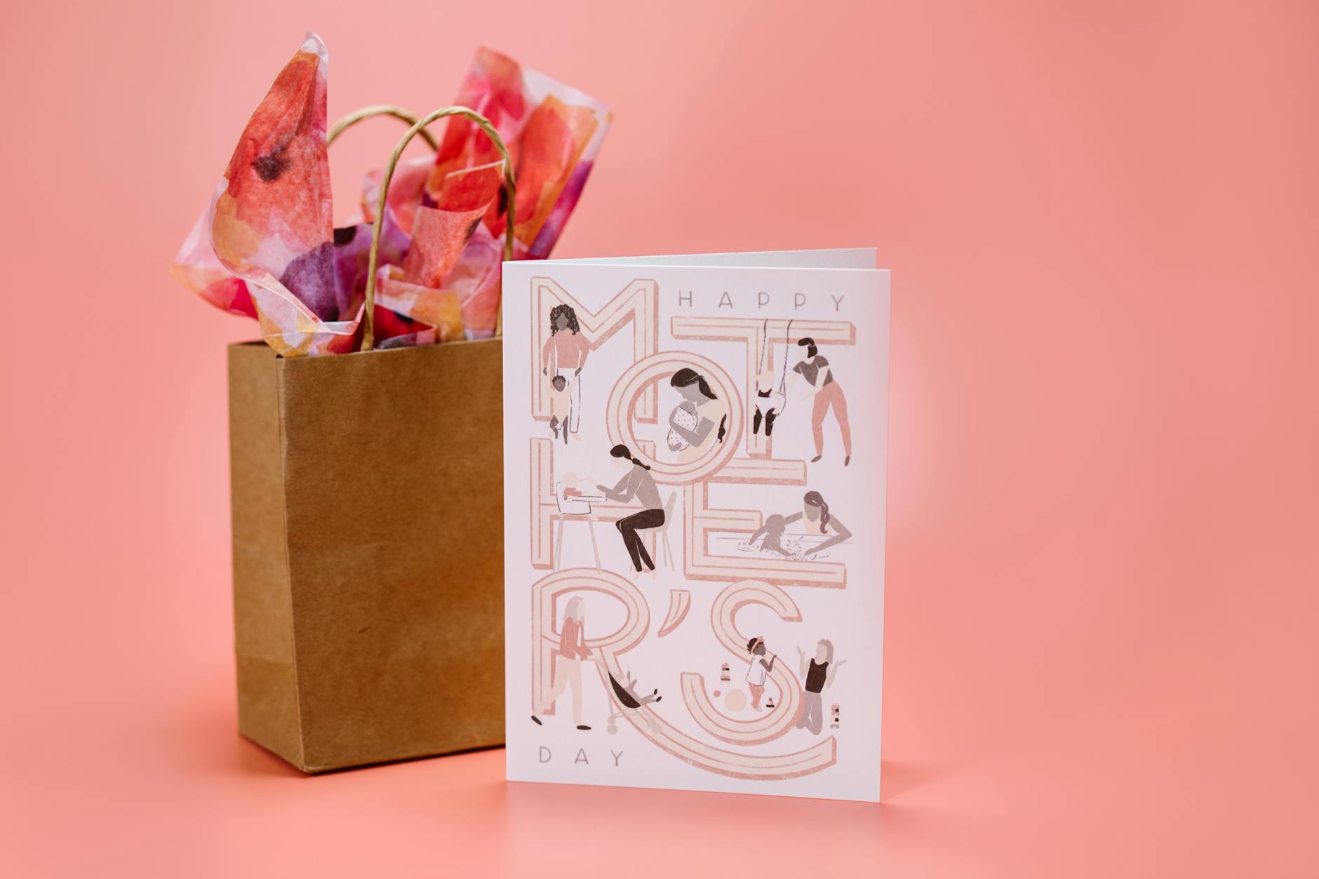Gift of Glam: The Salon Gift Card Guide for Just For Hair 1 mother s day greeting card and a paper bag