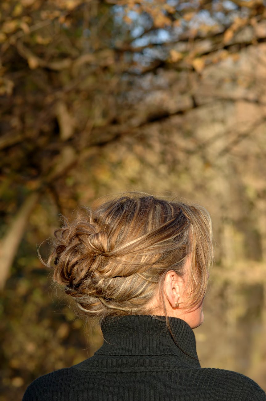 a woman in turtleneck sweater