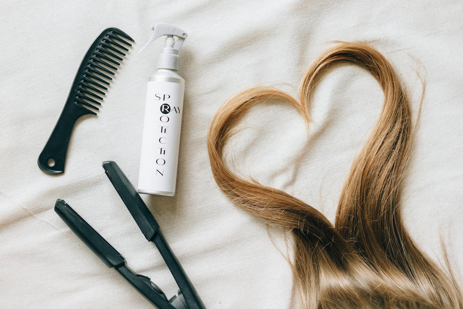 Protective – Protective Styles: The Shield of Sophistication at Just For Hair 1 hair styling set and a heart shaped hair strands