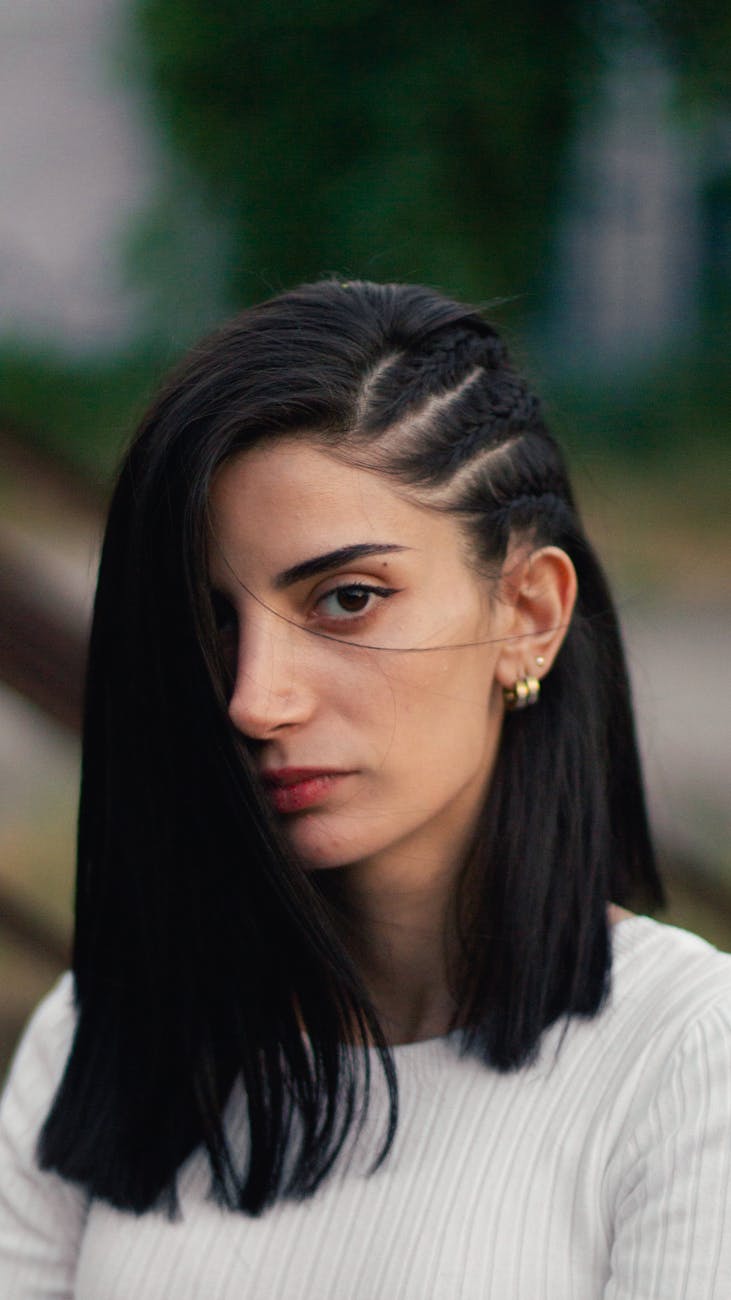 portrait of a woman with braids