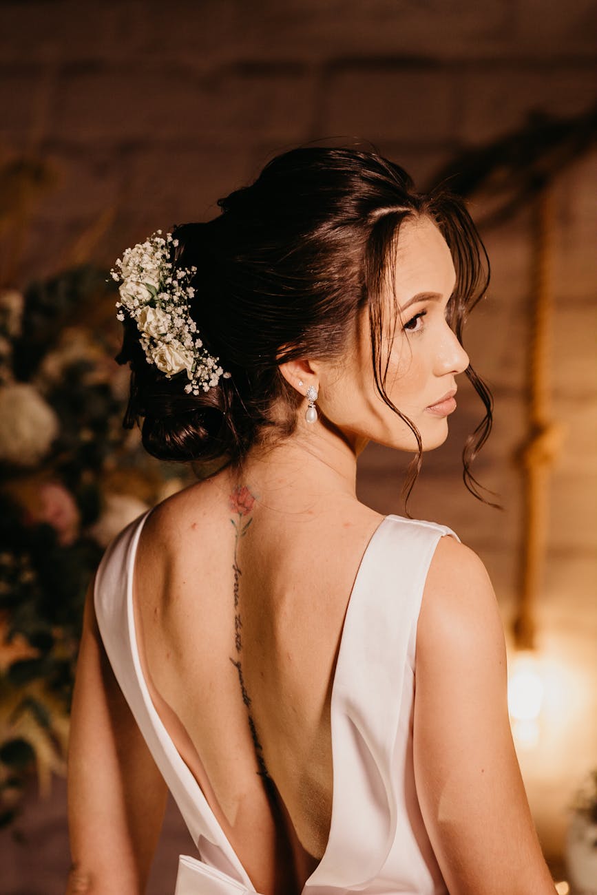Crown of Romance: Bridal Hair Styling with Romantic, Timeless Wedding Appeal 1 portrait of bride