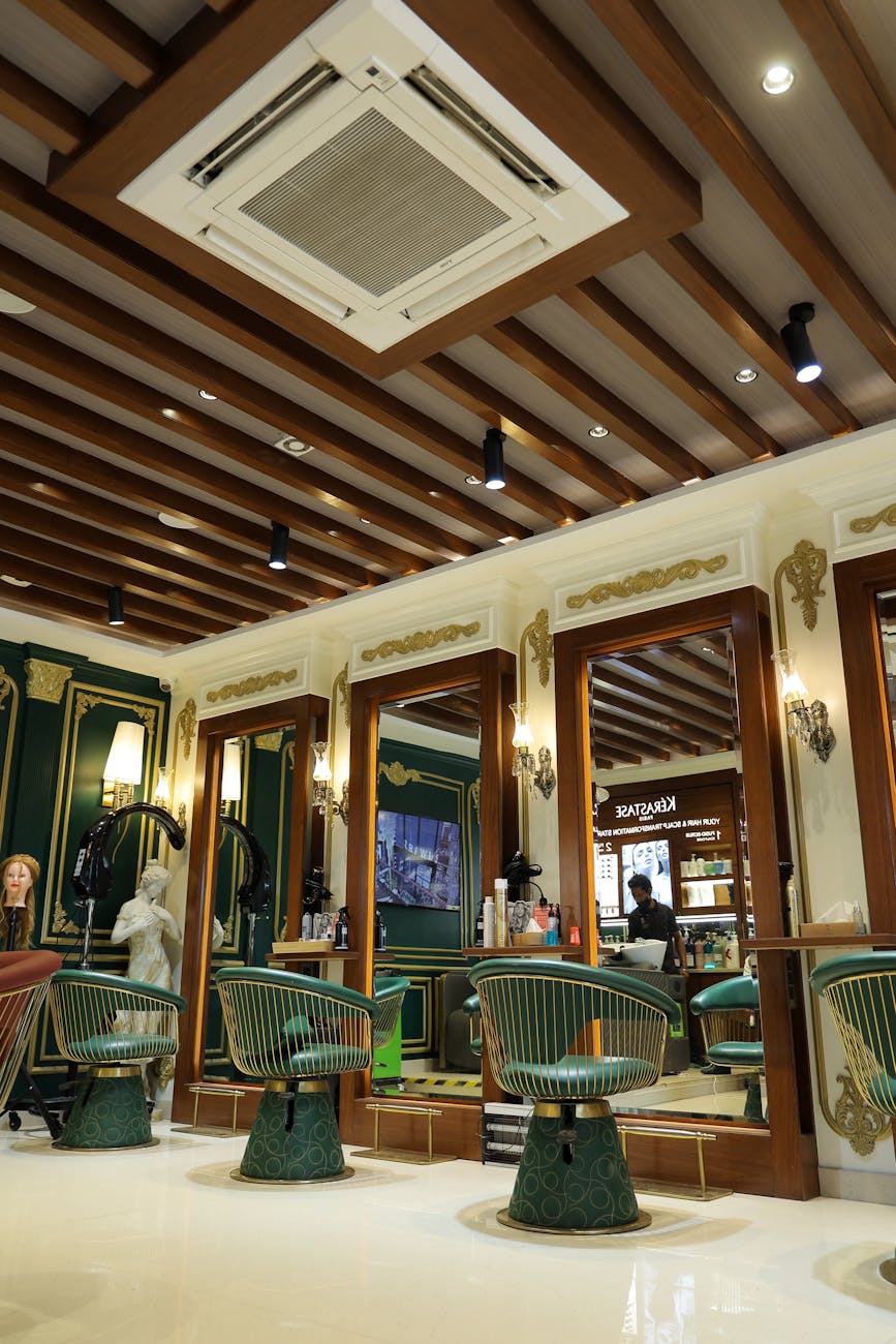 elegant modern hair salon interior design