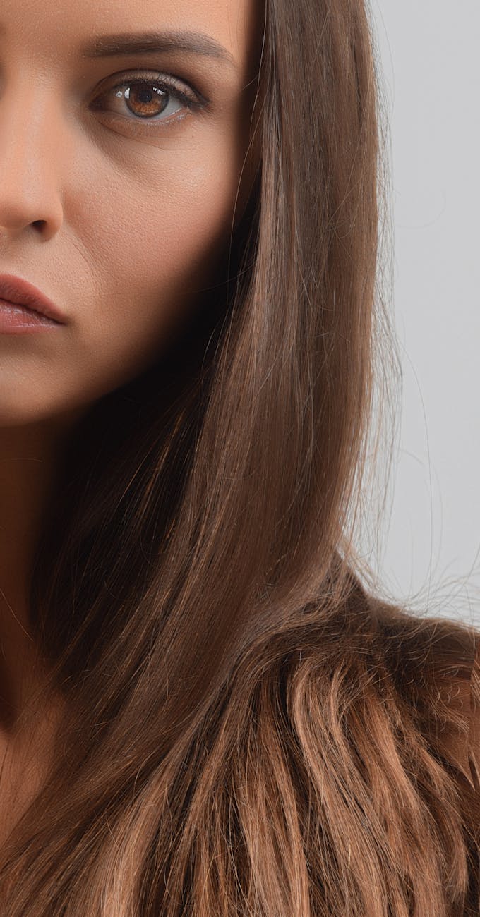close up shot of a beautiful woman