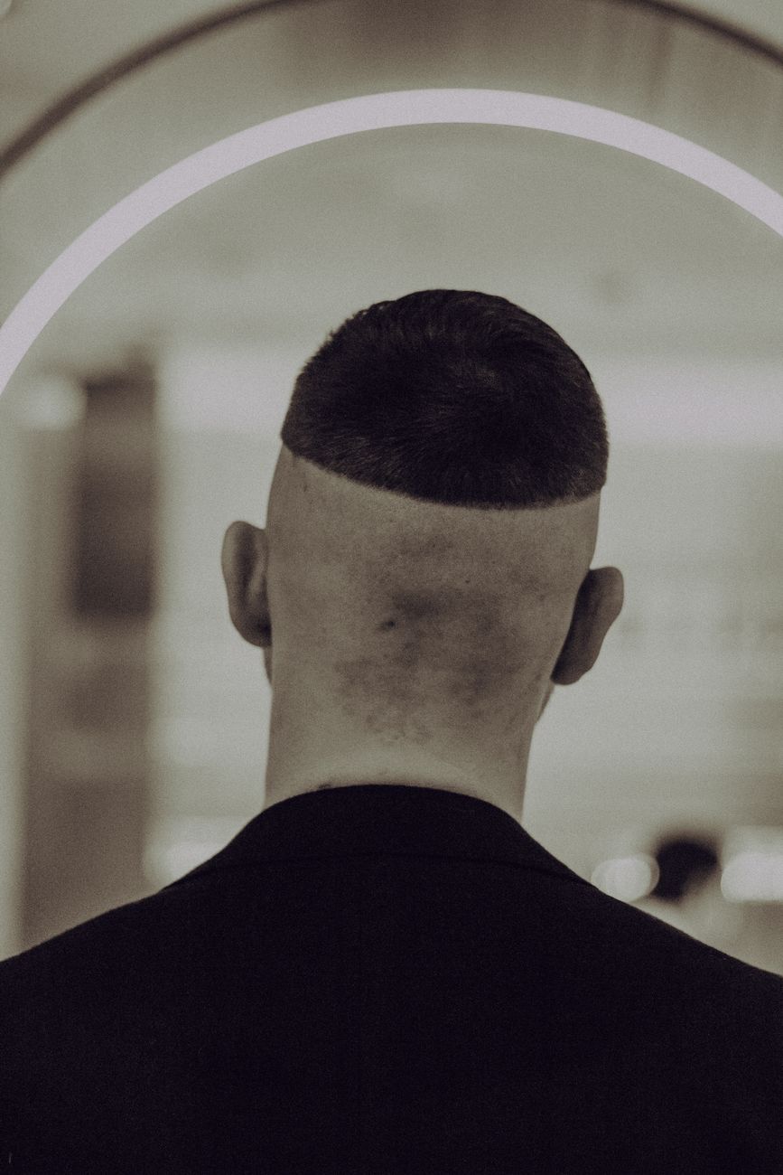 back view of man head
