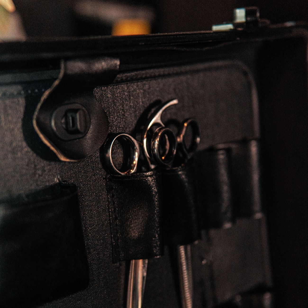close up of hair scissors