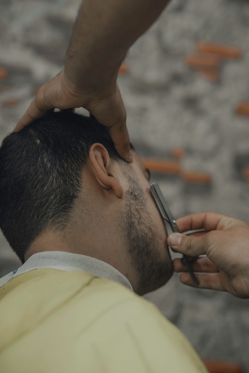 a man at a barber