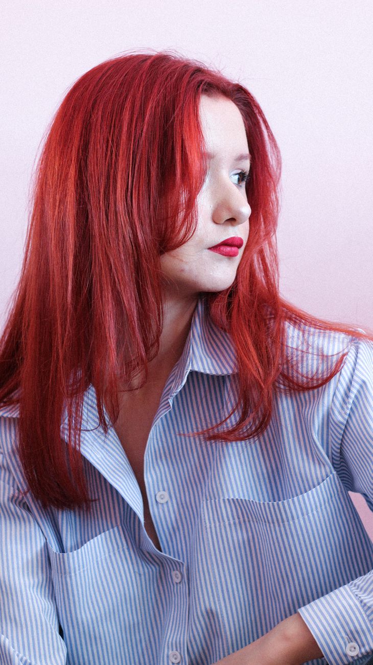 portrait of woman with ginger hair