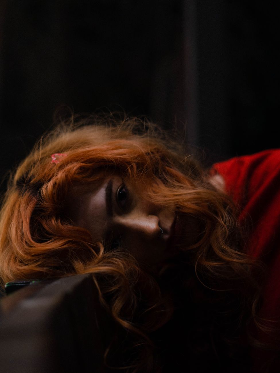 Ginger Root Smudges: Naturalizing High-Fashion Orange Formulations 1 moody portrait of woman with red hair
