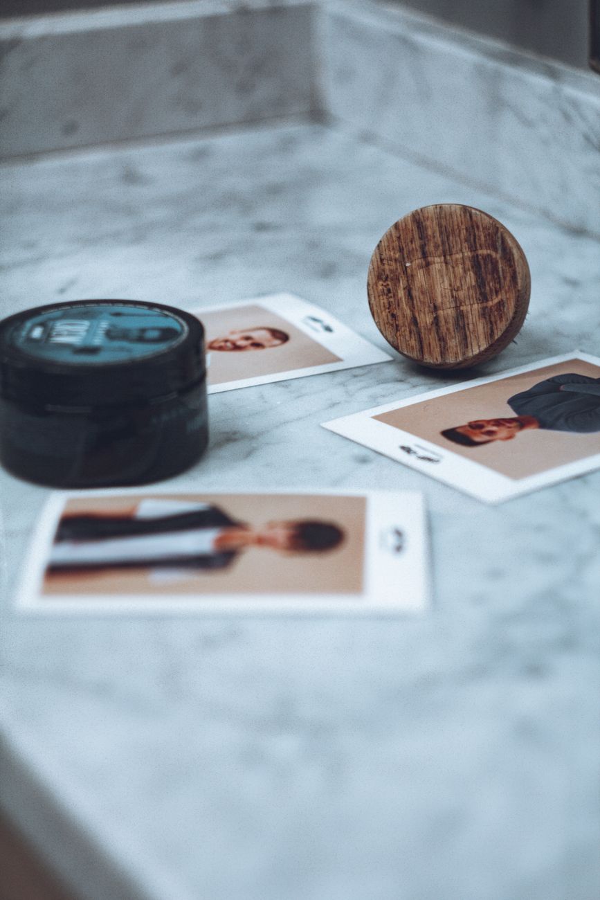 pictures on a marble surface