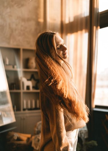 beautiful woman with long hair