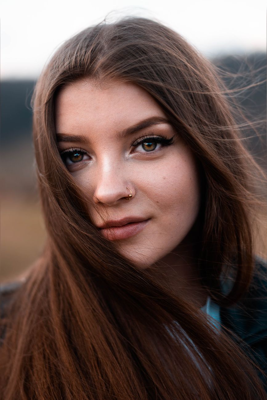 portrait of a young brunette